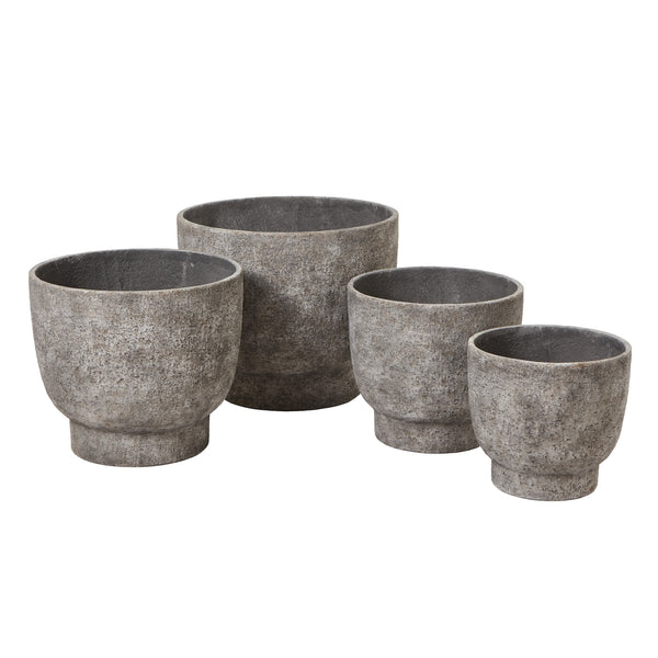 Sparta Old Wall Grey Set Of 4 Planters