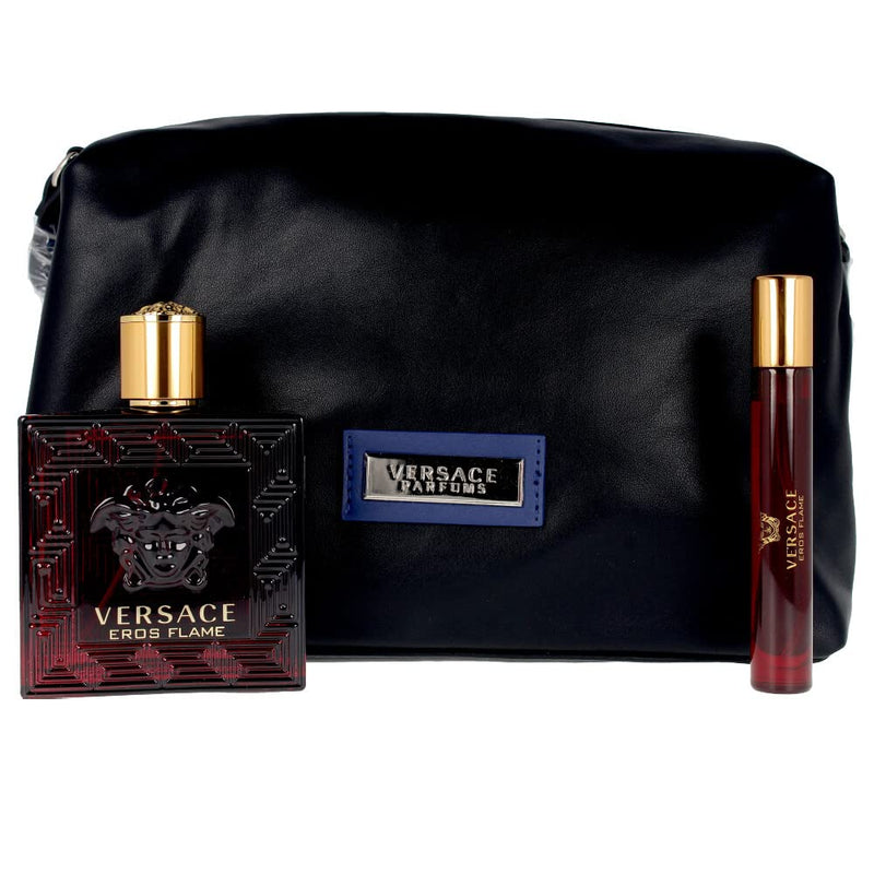 Versace Eros Flame Gift Set 100ml EDP + 10ml EDP + Toiletry Bag