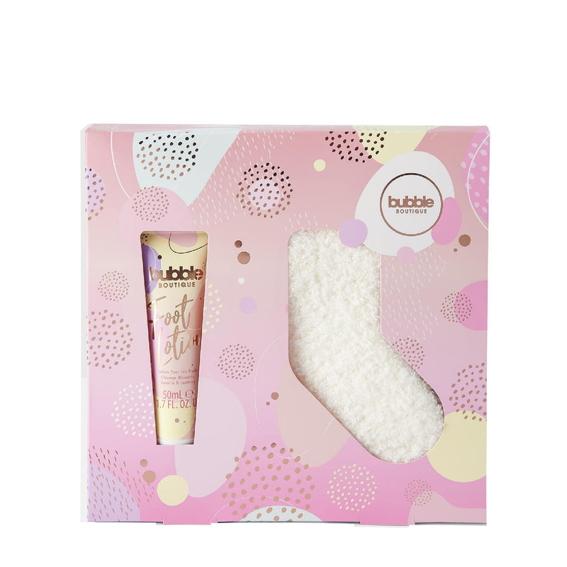 Style  Grace Bubble Boutique Sock Gift Set 50ml Foot Lotion + 1 Pair Of Socks - Eco Packaging