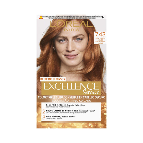 LOréal Excellence Intense  Hair Colour - 7.43 Dark Copper Blonde