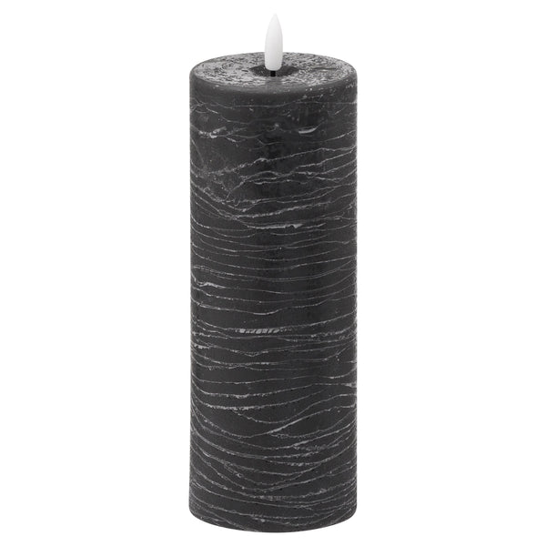 Luxe Collection Natural Glow 3x8 Black LED Candle