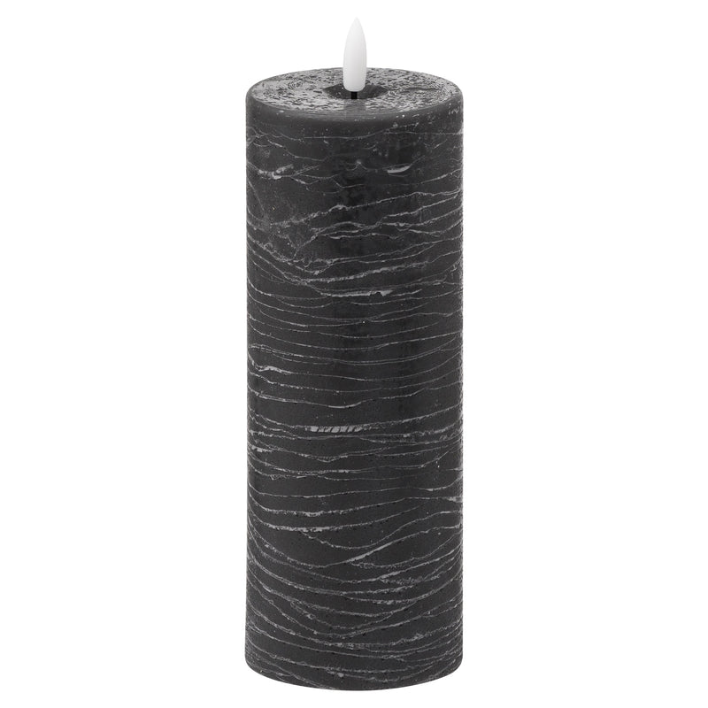 Luxe Collection Natural Glow 3x8 Black LED Candle