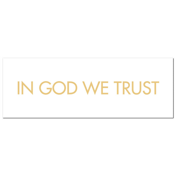 In God We Trust Gold Foil Plaque