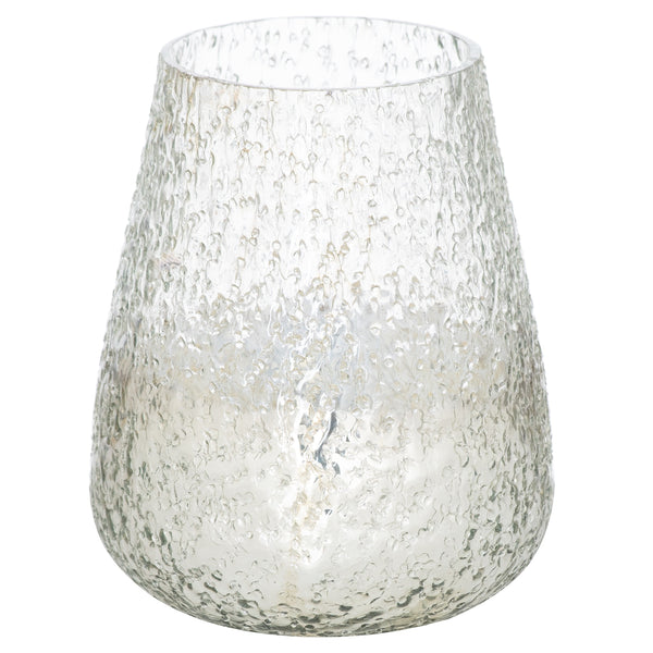 Lustre Silver Domed Candle Holder