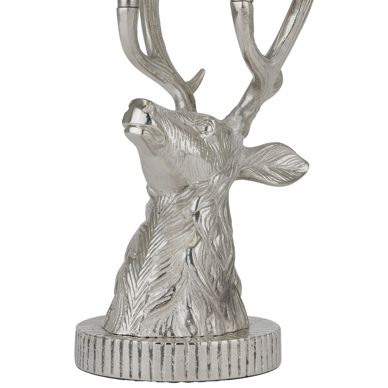 Silver Stag Four Tealight Holder