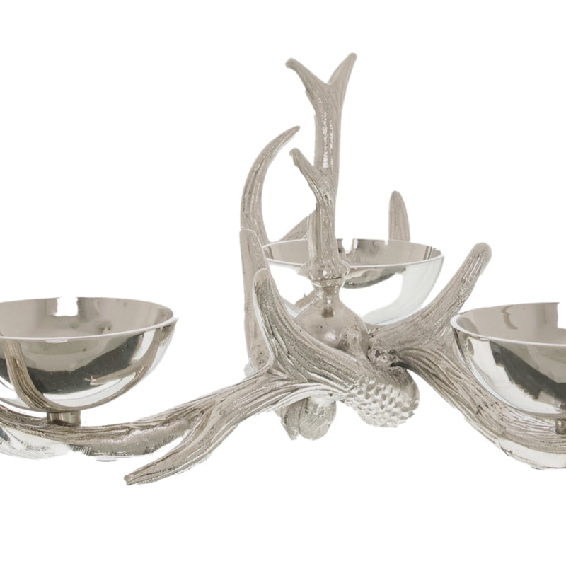 Silver Antler Serving Bowls Ornament