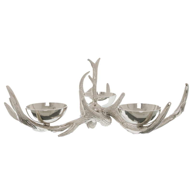 Silver Antler Serving Bowls Ornament