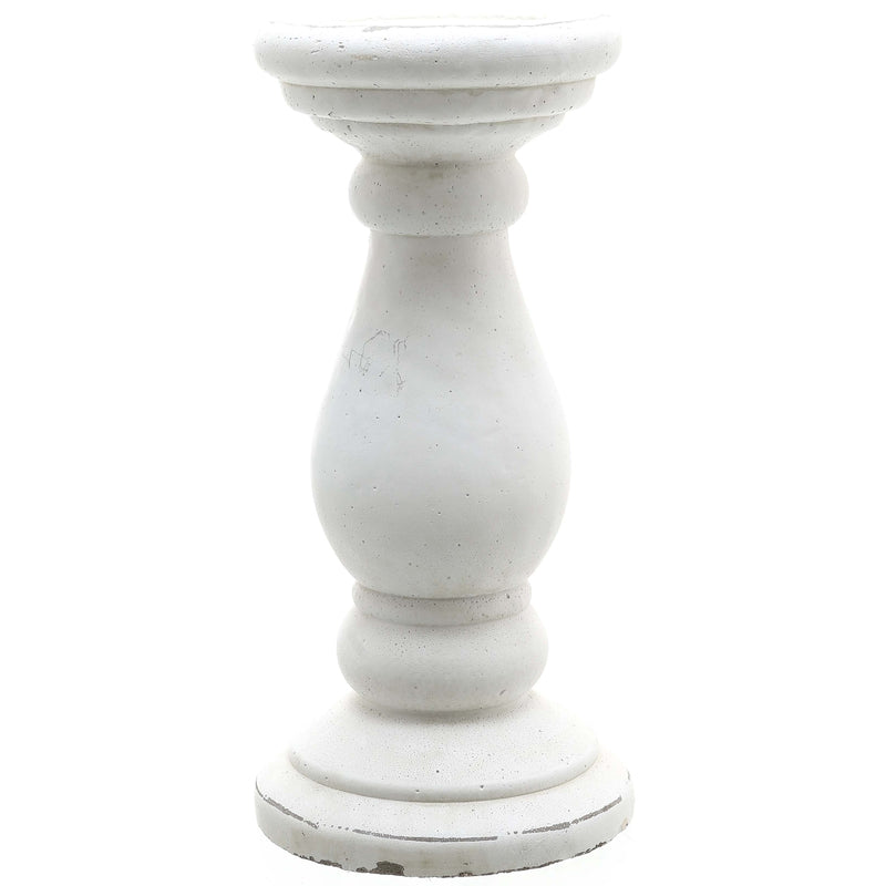 Large Matt White Ceramic Candle Holder