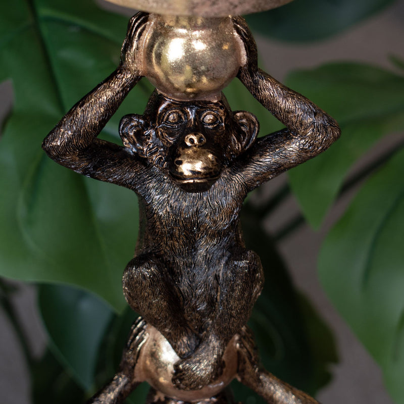 Double Monkey Candle Holder