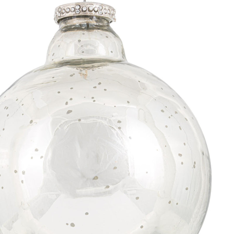 The Noel Collection Silver Neck Large Bauble