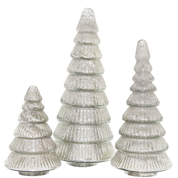 The Noel Collection Tiered Decorative Medium Glass Tree