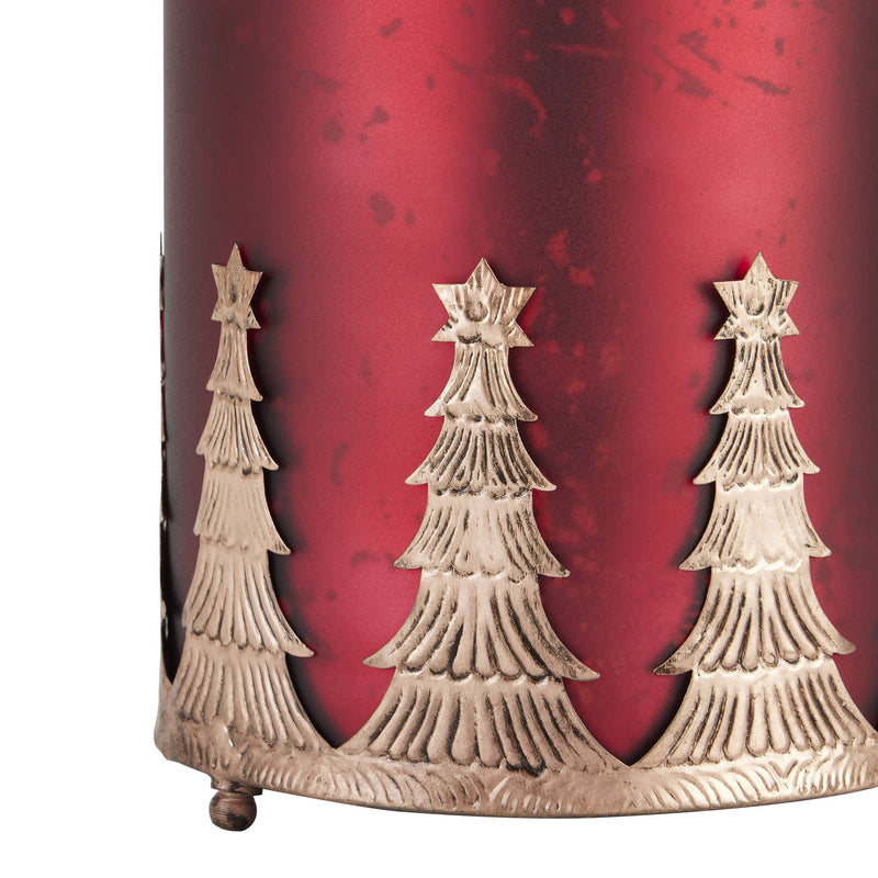 The Noel Collection Ruby Red Christmas Tree Candle Holder