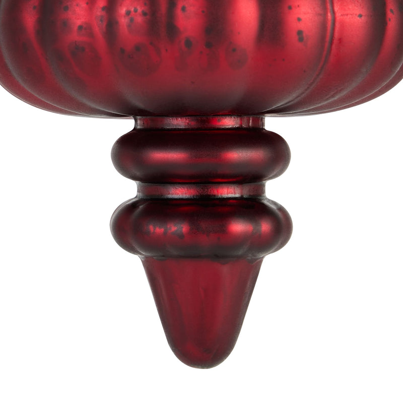 The Noel Collection Ruby Red Fluted Bauble