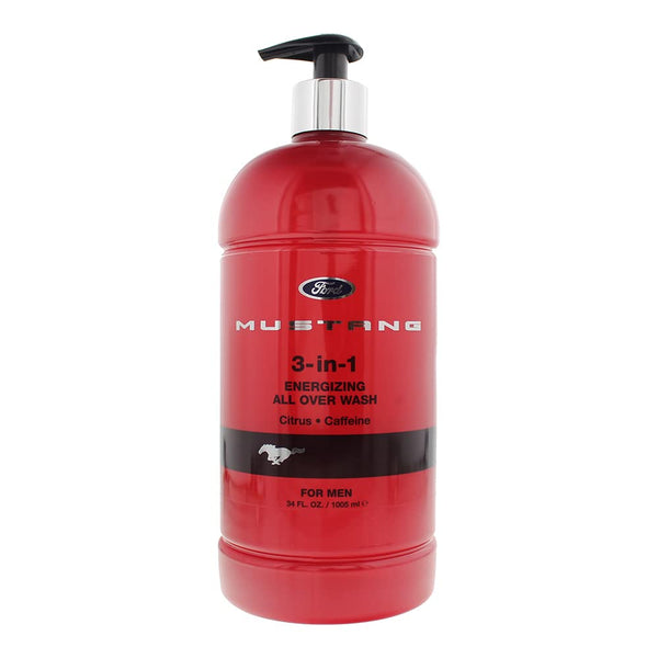 Mustang 3-In-1 Invigorating Body Wash 1000ml - Red