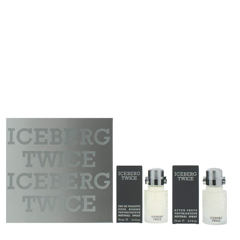 Iceberg Twice Pour Homme Gift Set 75ml EDT + 75ml Aftershave Lotion
