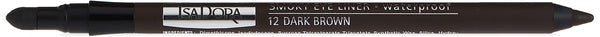 IsaDora Smoky Eye Liner + Waterproof 1.2g - 12 Dark Brown