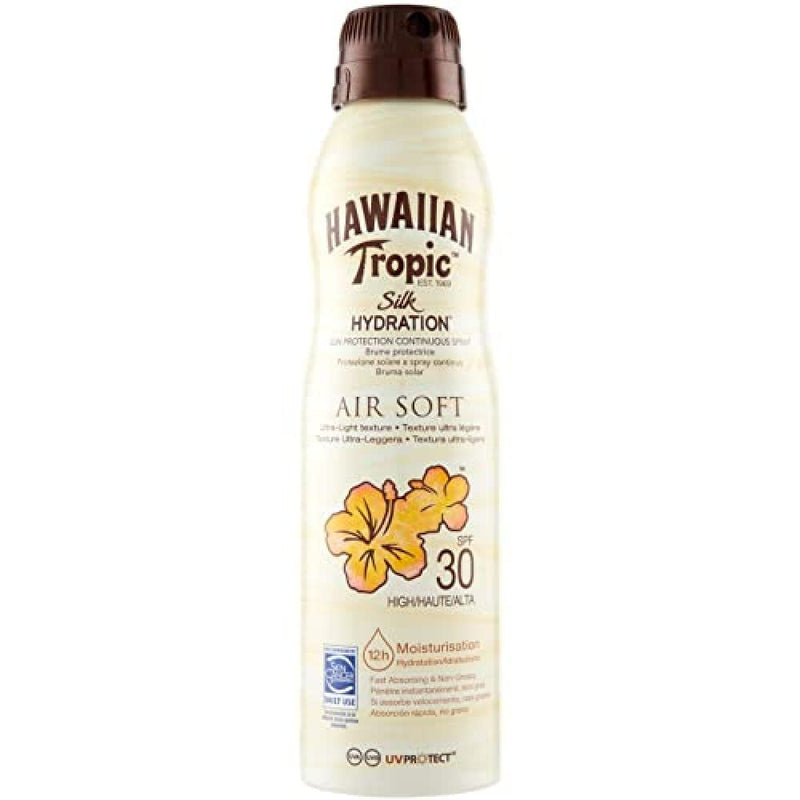 Hawaiian Tropic Silk Hydration Air Soft Sun Lotion Spray SPF30 177ml