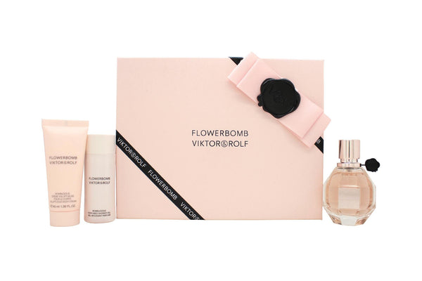 Viktor  Rolf FlowerBomb Gift Set 50ml EDP + 50ml Body Lotion + 50ml Shower Gel