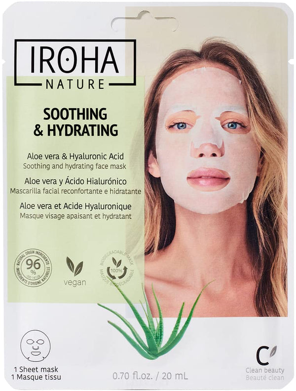Iroha Nature Moisturizing Aloe Vera Tissue Face Mask 1 x Tissue Face Mask