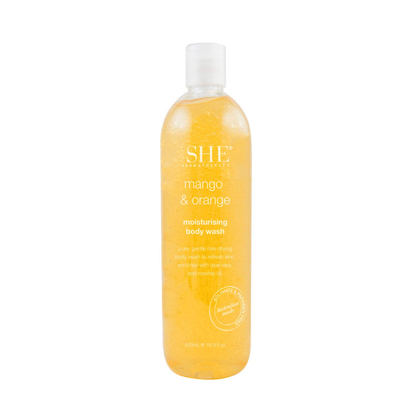 Om She Aromatherapy Mango and Orange Body Wash 500ml