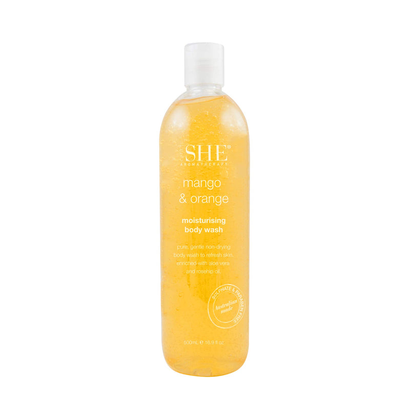 Om She Aromatherapy Mango and Orange Body Wash 500ml