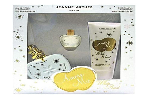 Jeanne Arthes Amour Mio White Pearl Gift Set 100ml EDP + 100ml Body Lotion + 7ml EDP