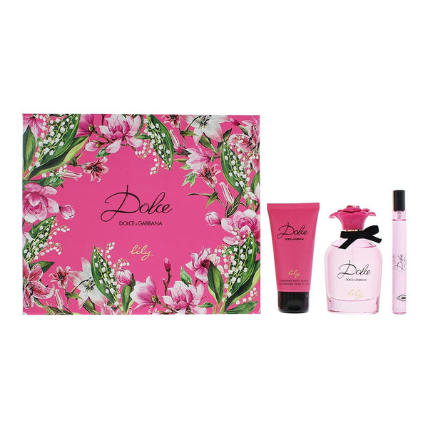 Dolce  Gabbana Dolce Lily Gift Set 75ml EDT + 10ml EDT + 50ml Body Lotion