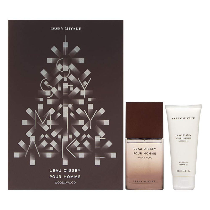Issey Miyake LEau dIssey Pour Homme Wood  Wood Christmas Gift Set 50ml EDP + 100ml Shower Gel