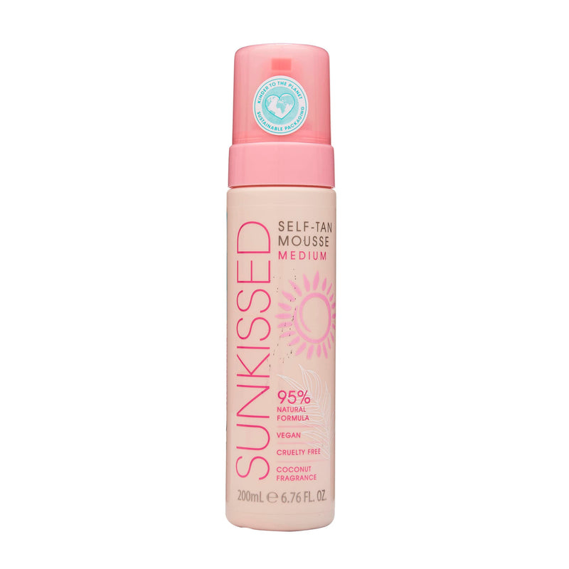 Sunkissed 95 Percent Natural Self Tan Mousse 200ml - Medium
