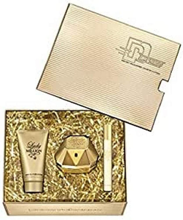 Paco Rabanne Lady Million Gift Set 50ml EDP + 75ml Body Lotion + 10ml EDP