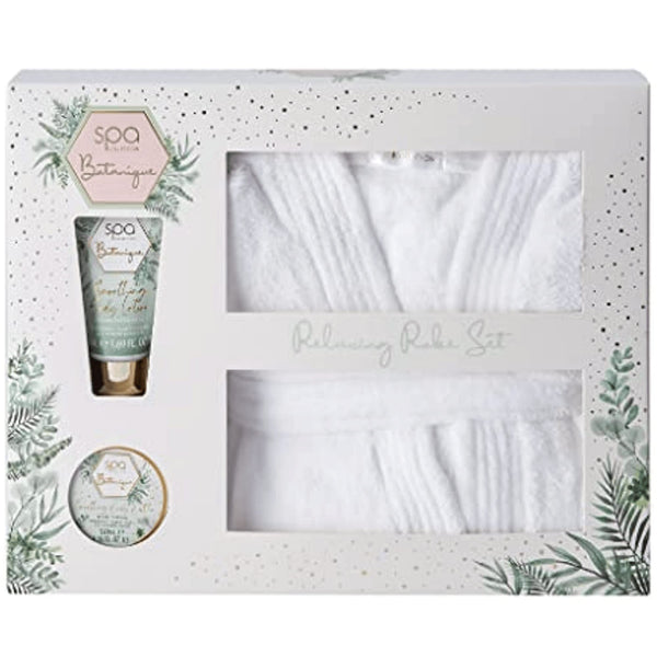Style  Grace Spa Botanique Relaxing Bath Robe Gift Set Eco Packaging 120ml Body Butter + 50ml Body Lotion + 1 Bath Robe
