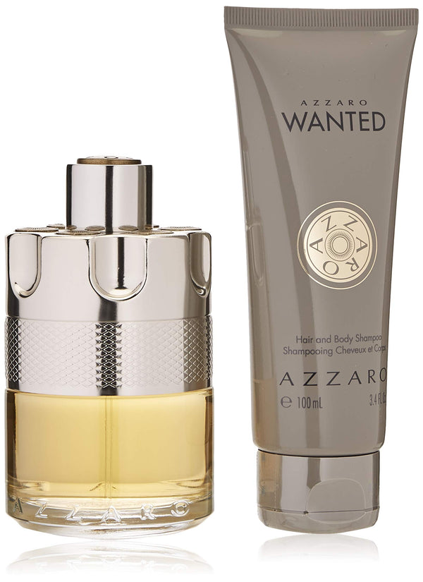 Azzaro Wanted Gift Set 100ml EDT + 100ml Body  Hair Shampoo