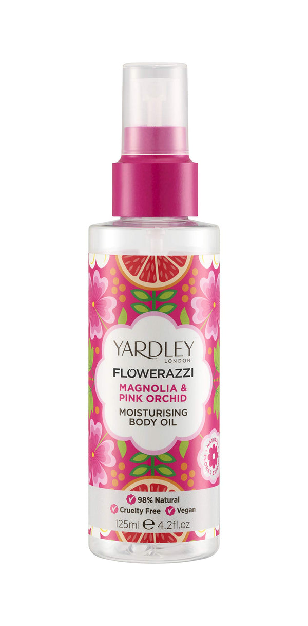 Yardley Flowerazzi Magnolia  Pink Orchid Body Oil 125ml