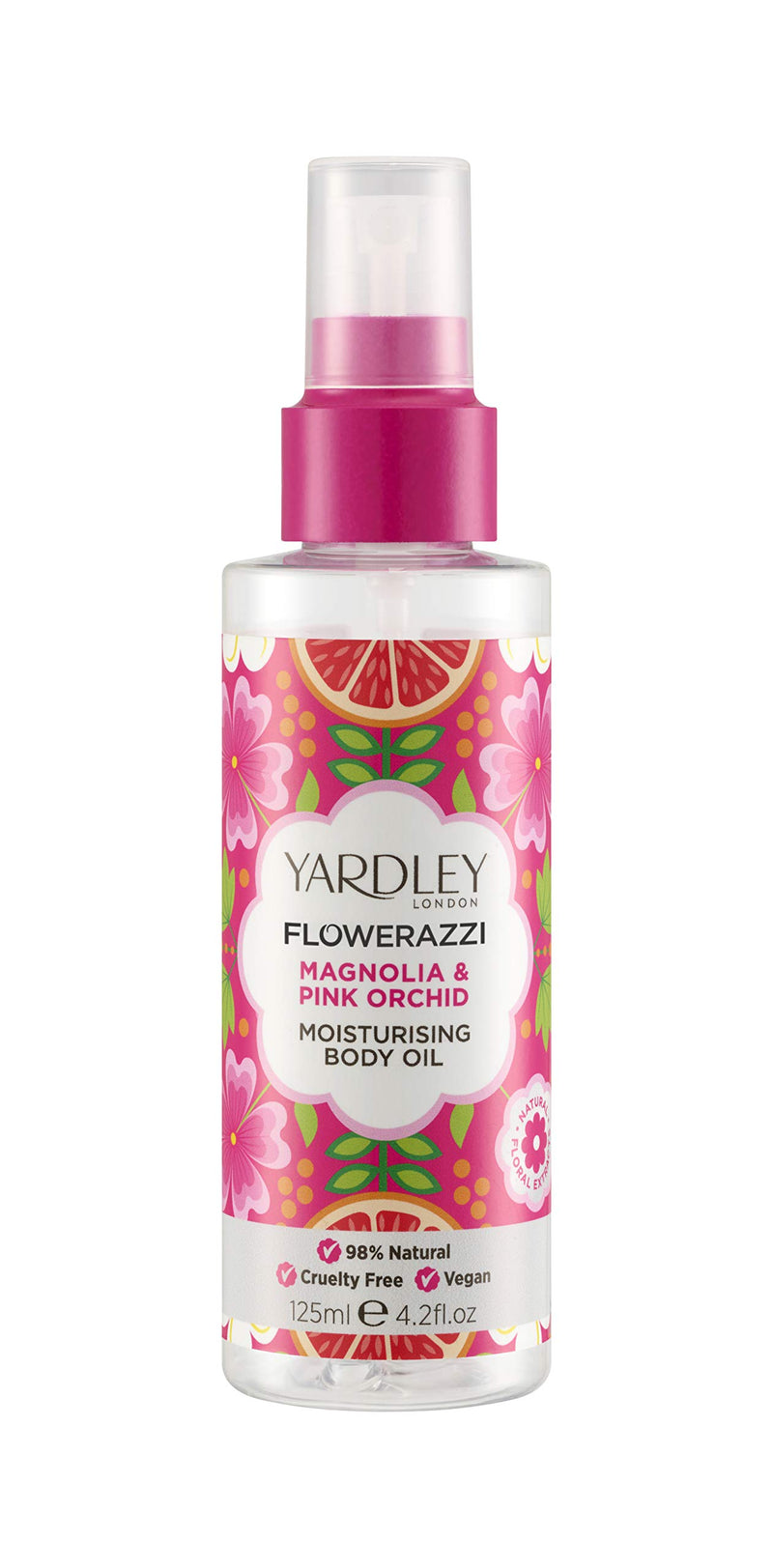 Yardley Flowerazzi Magnolia  Pink Orchid Body Oil 125ml