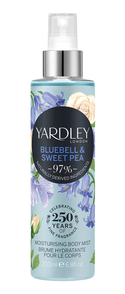 Yardley Bluebell  Sweet Pea Body Mist 200ml Spray