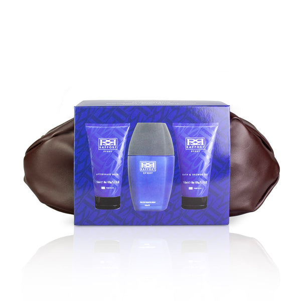 Dana Rapport Sport Gift Set 100ml EDT + 150ml Shower Gel + 150ml Aftershave Balm + Rugby Ball Wash Bag
