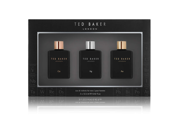Ted Baker Tonic Mini Gift Set 12.5ml Cu EDT + 12.5ml Ag EDT + 12.5ml Au EDT