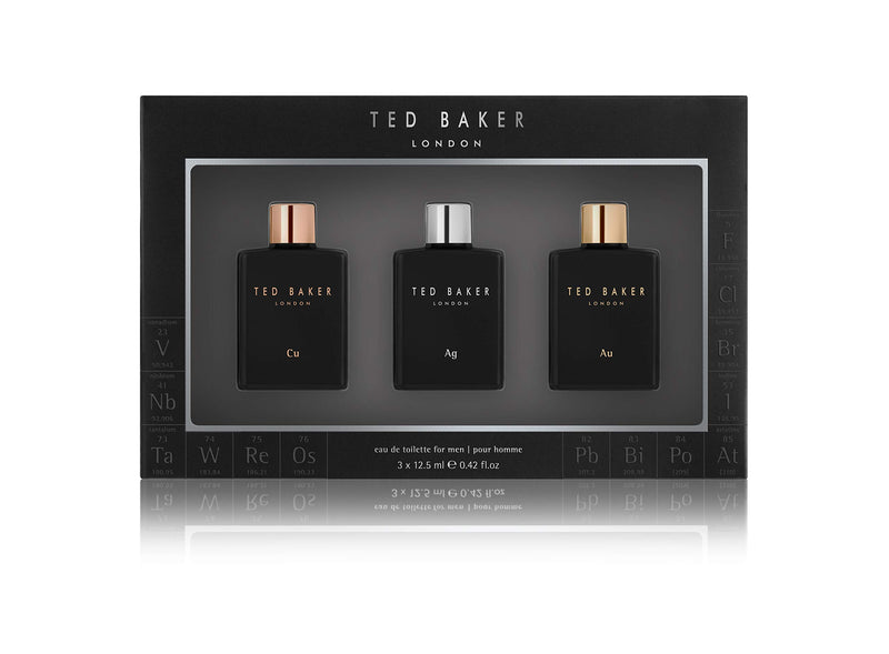 Ted Baker Tonic Mini Gift Set 12.5ml Cu EDT + 12.5ml Ag EDT + 12.5ml Au EDT
