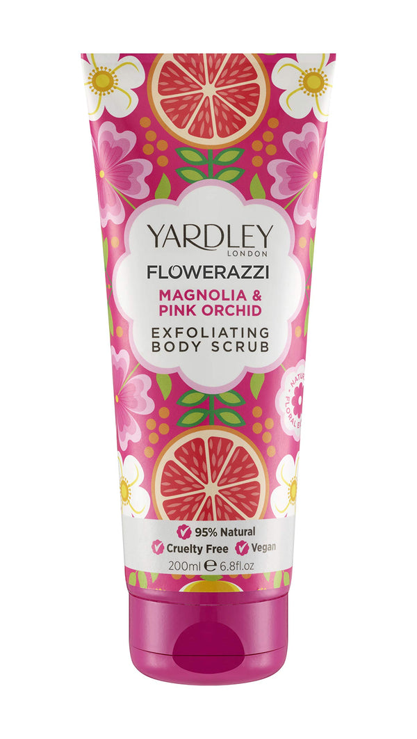 Yardley Flowerazzi Magnolia  Pink Orchid Body Scrub 200ml