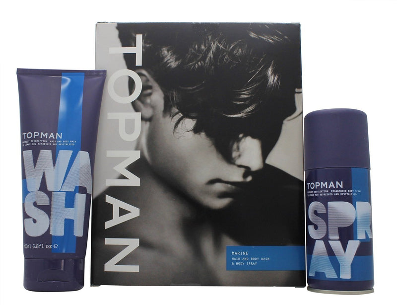 Topman Marine Gift Set 150ml Body Spray + 200ml Hair  Body Wash