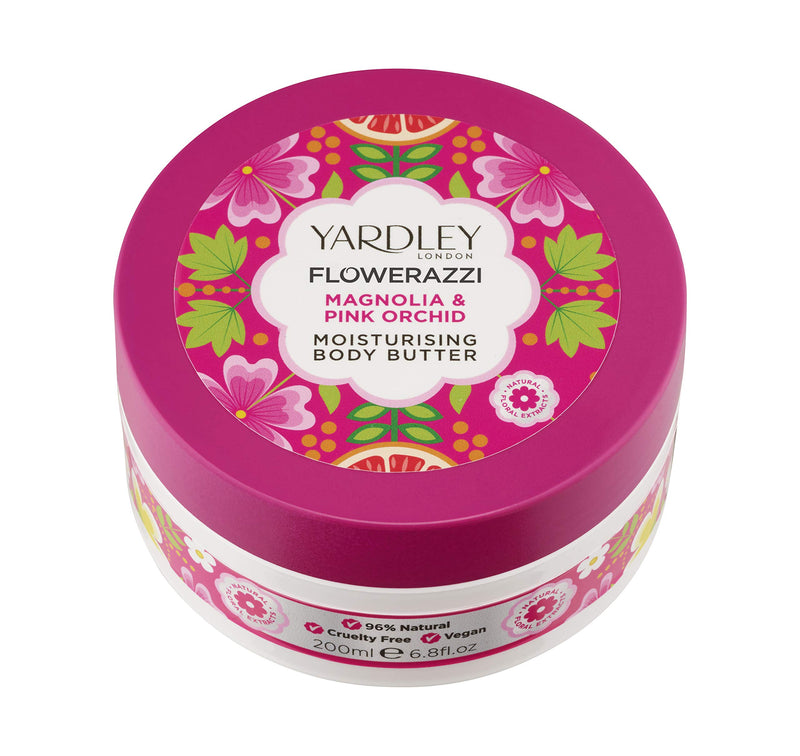 Yardley Flowerazzi Magnolia  Pink Orchid Body Butter 200ml
