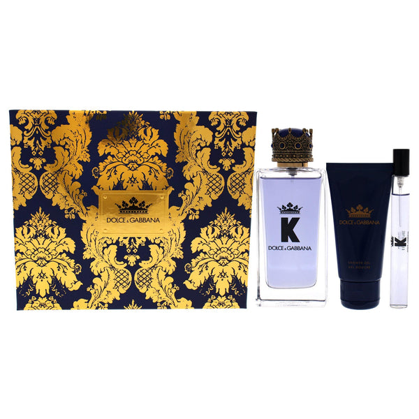 Dolce  Gabbana K Gift Set 100ml EDT + 10ml EDT + 50ml Shower Gel