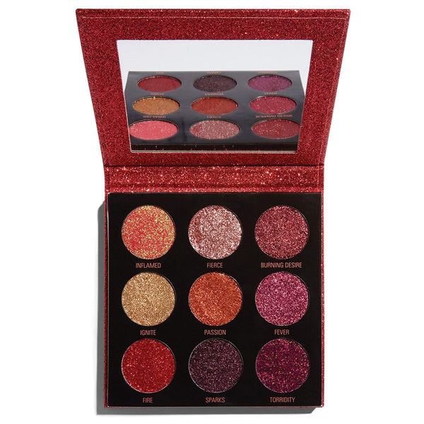 Makeup Revolution Pressed Glitter Eyeshadow Palette 9 x 1.2g - Hot Pursuit