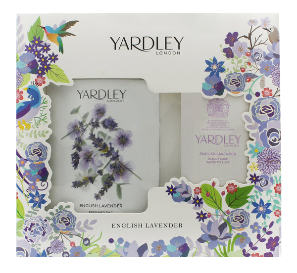 Yardley English Lavender Gift Set 200g Perfumed Talc + 100g Fragranced Soap