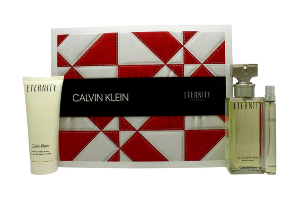 Calvin Klein Eternity Gift Set 100ml EDP + 100ml Body Lotion + 10ml EDP