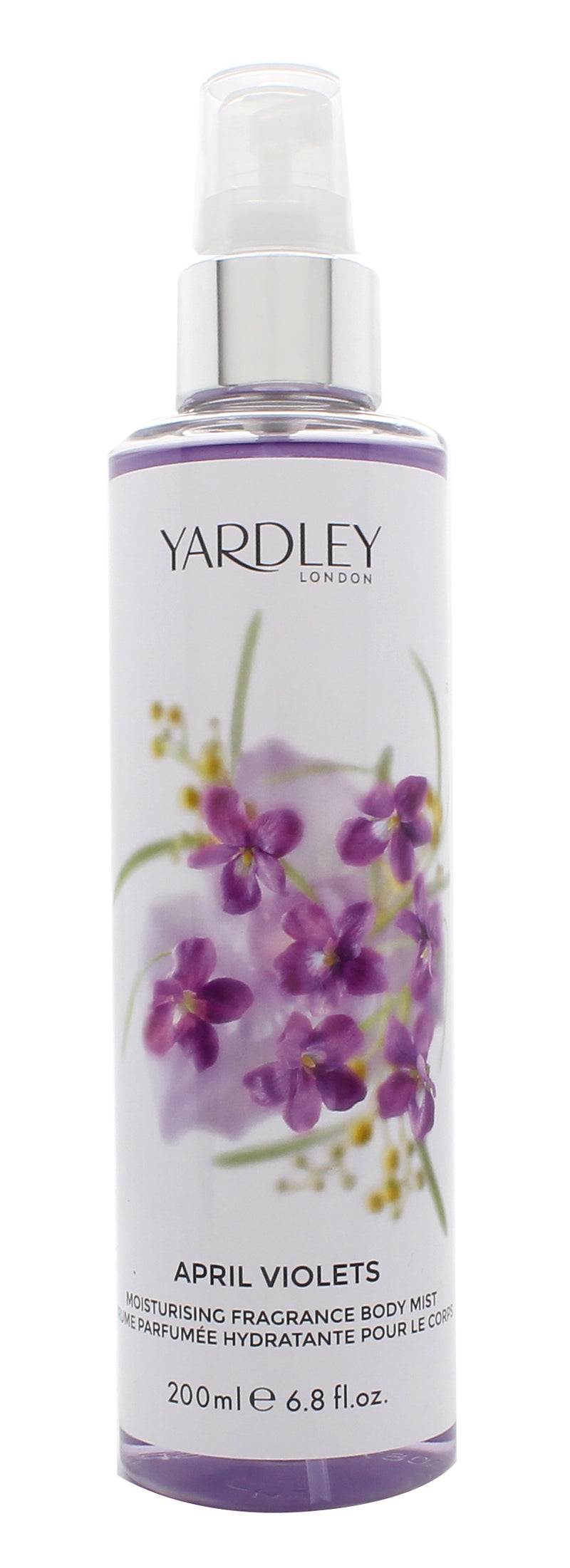 Yardley April Violets Fragrance Mist 200ml Spray