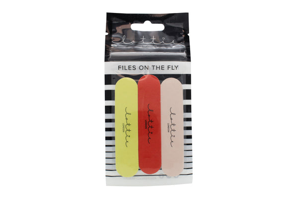 Lottie London Files On The Fly Mini Nail Files - Pack Of 3